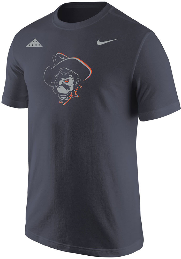 Nike Oklahoma State Cowboys Grey Folds of Honor Phantom Pete Short Sleeve T Shirt