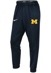 Nike Michigan Wolverines Mens Navy Blue Therma Pants