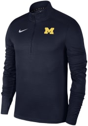 Nike Michigan Wolverines Mens Navy Blue Pacer Long Sleeve 1/4 Zip Pullover