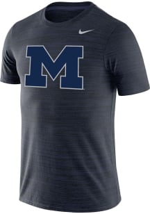 Nike Michigan Wolverines Navy Blue Marled Tonal Logo Short Sleeve T Shirt
