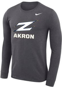 Nike Akron Zips Charcoal Legend Long Sleeve T-Shirt