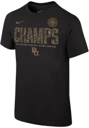 Nike Baylor Bears Youth Black 2021 National Champions Short Sleeve T-Shirt