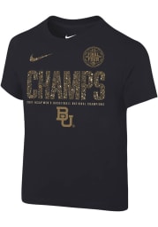 Nike Baylor Bears Toddler Black 2021 National Champions Short Sleeve T-Shirt