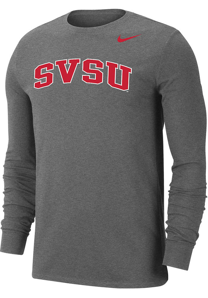 Men's Champion Navy Saginaw Valley State Cardinals Jersey Long Sleeve T- Shirt