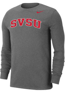 Nike Saginaw Valley State Cardinals Charcoal Core Long Sleeve T Shirt