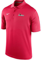 Nike Saginaw Valley State Cardinals Mens Red Varsity Short Sleeve Polo