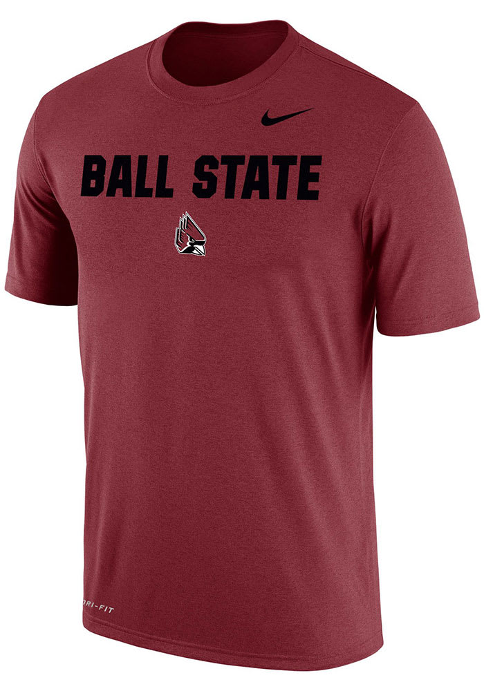 Nike Ball State Cardinals Red Core Short Sleeve T Shirt