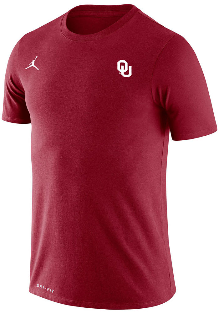 Nike Oklahoma Sooners Crimson Football Jordan Short Sleeve T Shirt