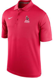 Nike Ball State Cardinals Mens Red Varsity Short Sleeve Polo