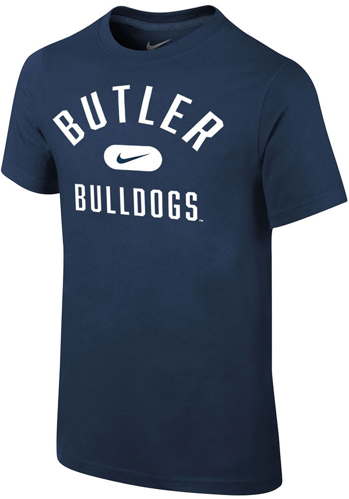 Nike Butler Bulldogs Youth Navy Blue Retro Team Name Short Sleeve T-Shirt