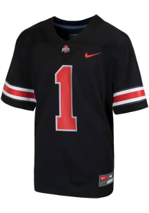 Boys Ohio State Buckeyes Black Nike Replica Alt 2 No 1 Football Jersey Jersey