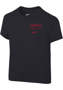 Nike Temple Owls Toddler Black SL Team Issue Short Sleeve T-Shirt