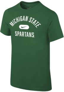 Nike Michigan State Spartans Youth Green Retro Team Name Short Sleeve T-Shirt