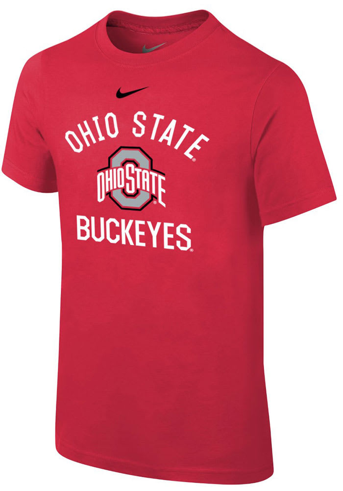 Nike Ohio State Buckeyes Youth Crimson Retro Team Name Short Sleeve T-Shirt