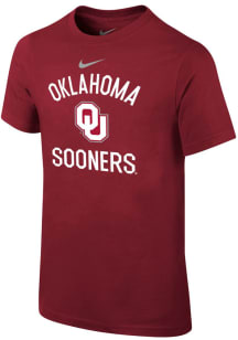 Nike Oklahoma Sooners Youth Cardinal Retro Team Name Short Sleeve T-Shirt