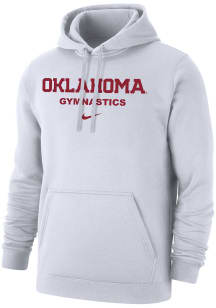 Nike Oklahoma Sooners Mens White Club Fleece Gymnastics Long Sleeve Hoodie