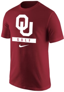 Nike Oklahoma Sooners Crimson Core Golf Short Sleeve T Shirt