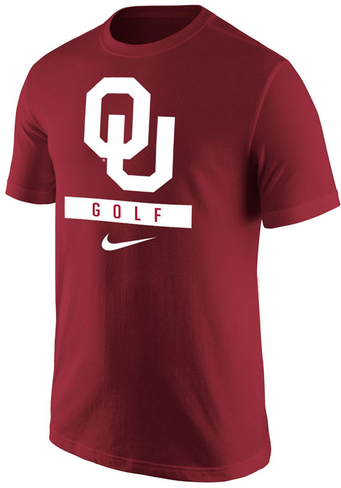 Nike Oklahoma Sooners Crimson Core Golf Short Sleeve T Shirt