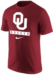 Nike Oklahoma Sooners Crimson Core Soccer Short Sleeve T Shirt