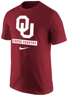 Nike Oklahoma Sooners Crimson Core Cross Country Short Sleeve T Shirt