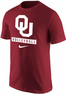 Nike Oklahoma Sooners Crimson Core Volleyball Short Sleeve T Shirt
