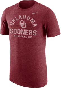 Nike Oklahoma Sooners Crimson Tri-Blend Short Sleeve Fashion T Shirt