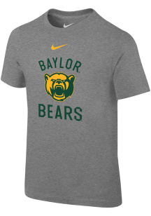 Nike Baylor Bears Boys Grey Retro Team Name Short Sleeve T-Shirt
