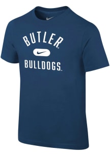 Nike Butler Bulldogs Boys Navy Blue Retro Team Name Short Sleeve T-Shirt