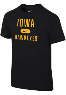 Nike Iowa Hawkeyes Boys Black Retro Team Name Short Sleeve T-Shirt