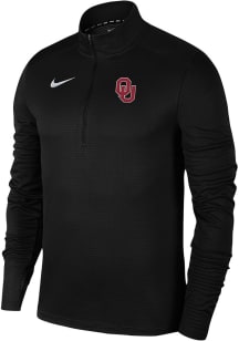 Nike Oklahoma Sooners Mens Black Pacer Long Sleeve 1/4 Zip Pullover