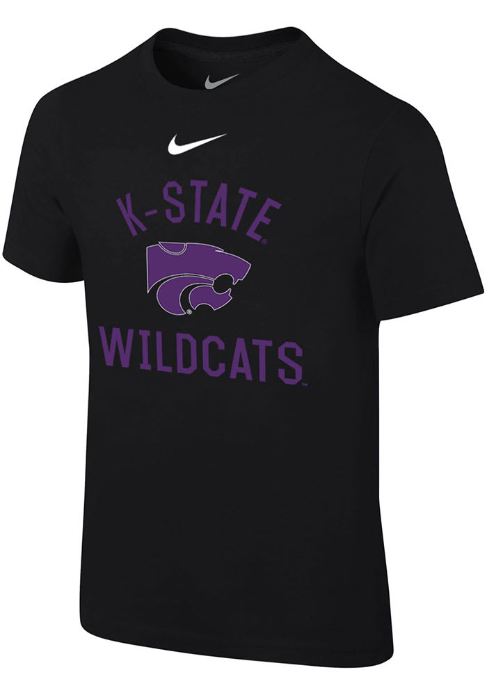 Nike K-State Wildcats Boys Black Retro Team Name Short Sleeve T-Shirt
