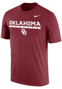 Nike Oklahoma Sooners Crimson Dri-FIT Short Sleeve T Shirt