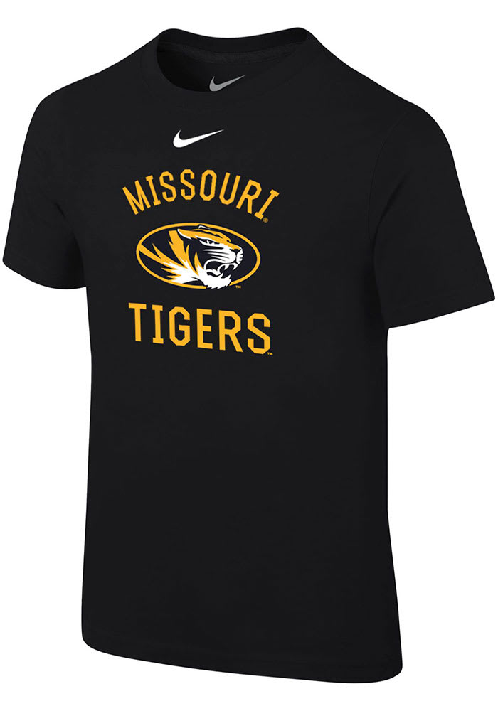 Nike Missouri Tigers Boys Black Retro Team Name Short Sleeve T-Shirt