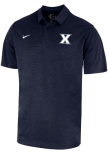 Nike Xavier Musketeers Mens Navy Blue Heather Logo Short Sleeve Polo