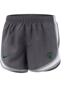 Nike Michigan State Spartans Womens Grey Tempo Shorts