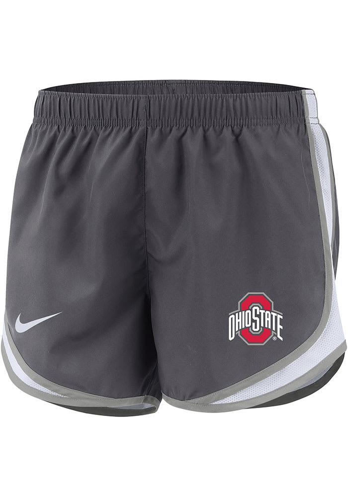 Nike Ohio State Buckeyes Womens Grey Tempo Shorts