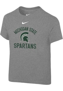 Nike Michigan State Spartans Toddler Grey Retro Team Name Short Sleeve T-Shirt