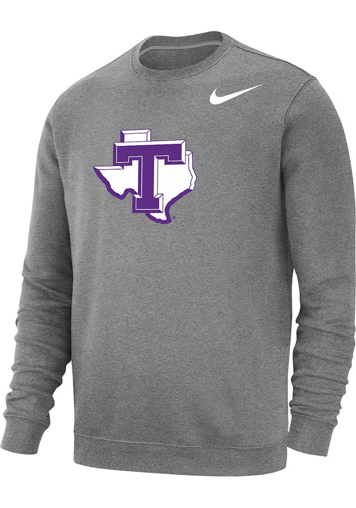 Nike Tarleton State Texans Mens Grey Primary Club Fleece Long Sleeve Crew Sweatshirt