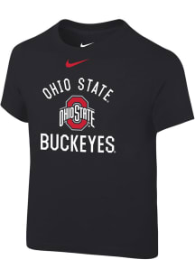 Toddler Ohio State Buckeyes Black Nike Retro Team Name Short Sleeve T-Shirt