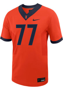 Mens Illinois Fighting Illini Orange Nike Replica Game Football Jersey