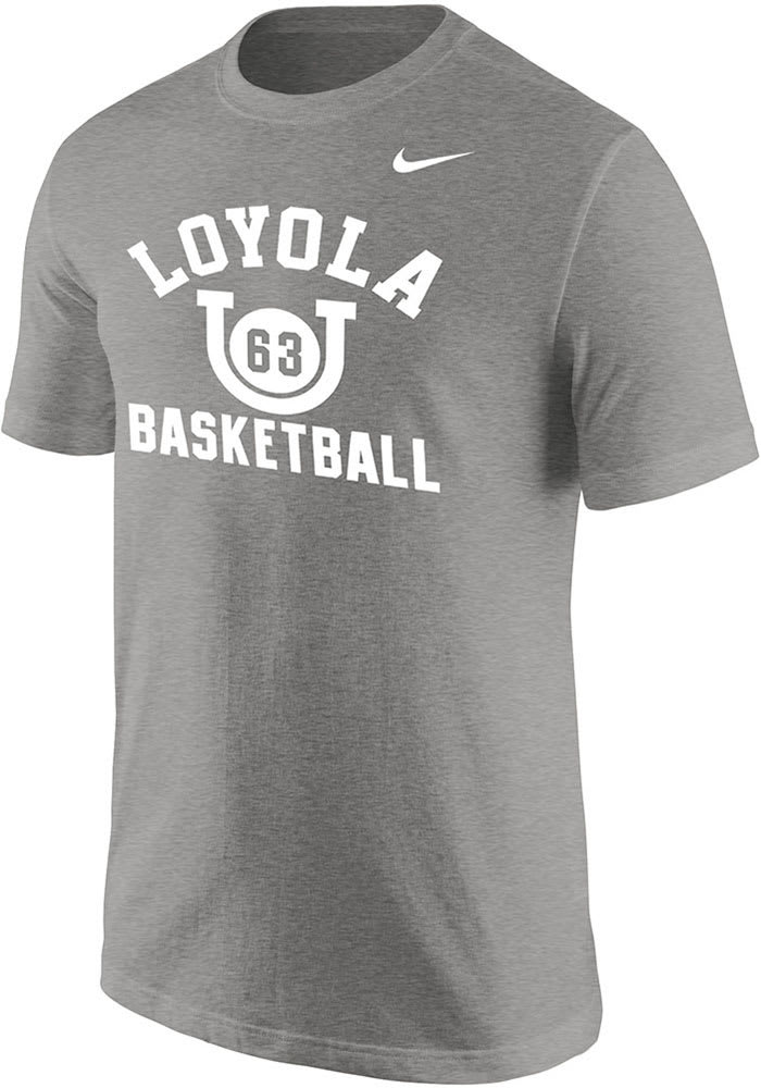 Nike Loyola Ramblers Grey Game Of Change Short Sleeve T Shirt