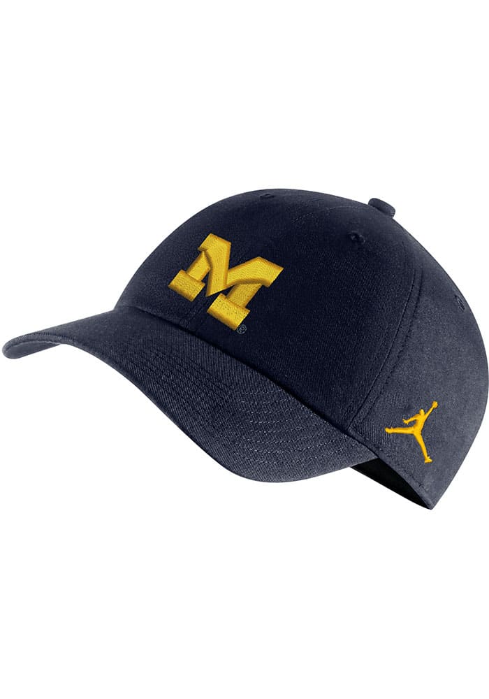 Nike Michigan Wolverines Jordan H86 Campus Cap Adjustable Hat - Navy Blue