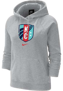 Nike KC Current Womens Grey Varsity Hooded Sweatshirt