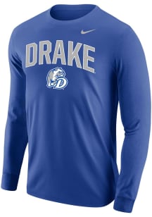 Nike Drake Bulldogs Blue Core Long Sleeve T Shirt