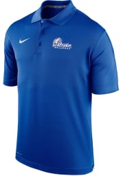 Nike Drake Bulldogs Mens Blue Varsity Short Sleeve Polo