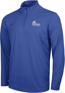 Nike Drake Bulldogs Mens Blue Intensity Long Sleeve Qtr Zip Pullover