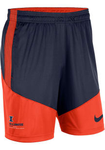 Mens Illinois Fighting Illini Navy Blue Nike DriFIT Knit Player Shorts