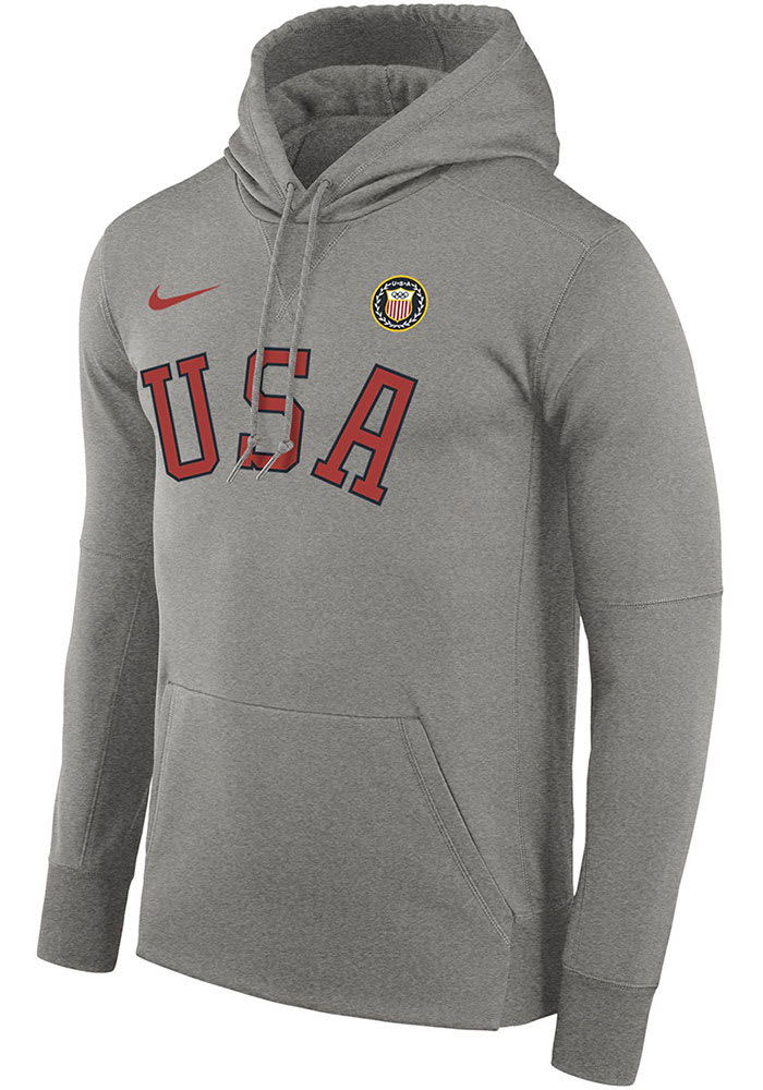 Nike Team USA Mens Grey Block Hood