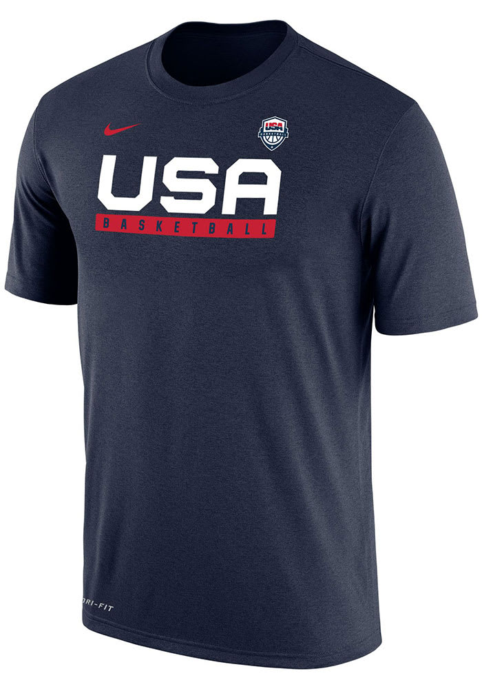 Nike Team USA Navy Blue Block Short Sleeve T Shirt