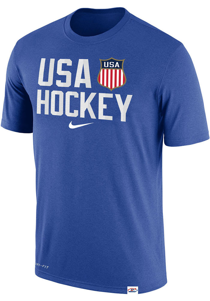 Nike Team USA Blue Hockey Short Sleeve T Shirt